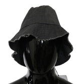 Costume National Black Washed Wide Brim Outdoor Bucket Hat - Bucket Hats