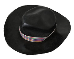 Costume National Black Wide Brim Cowboy Solid Hat - 58 cm|M - Sun Hats