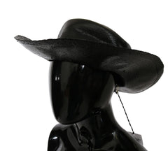 Costume National Black Wide Brim Cowboy Solid Hat - 58 cm|M - Sun Hats