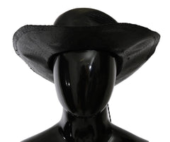 Costume National Black Wide Brim Cowboy Solid Hat - 58 cm|M - Sun Hats