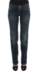 Costume National Blue Cotton Blend Bootcut Jeans - W26 - Jeans
