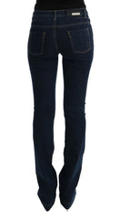 Costume National Blue Cotton Bootcut Flared Jeans - Jeans
