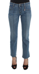 Costume National Blue Cotton Slim Fit Cropped Jeans - W26 - Jeans