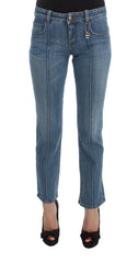 Costume National Blue Cotton Slim Fit Cropped Jeans - W26 - Jeans