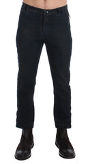 Costume National Blue Cotton Slim Pants Denim Jeans - W34 - Jeans