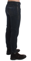 Costume National Blue Cotton Slim Pants Denim Jeans - W34 - Jeans