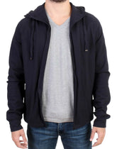 Costume National Blue hooded cotton sweater - Hoodies