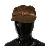 Costume National Brown Newsboy Beret Cabbie Fedora Hat - 57 cm|S - Flat Caps