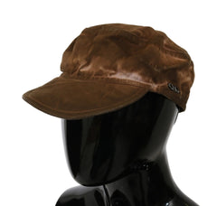 Costume National Brown Newsboy Beret Cabbie Fedora Hat - 57 cm|S - Flat Caps