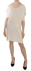 Costume National Cream Round Neck Knee Length Dress - IT44|L - Dresses