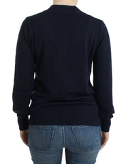Costume National Dark blue V-neck wool sweater - Sweaters