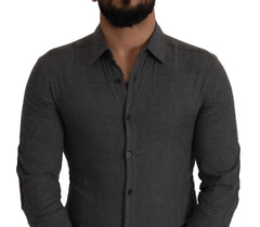 Costume National Dark Gray Cotton Casual Mens Shirt - IT44 | XS - Shirts