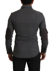 Costume National Dark Gray Cotton Casual Mens Shirt - IT44 | XS - Shirts
