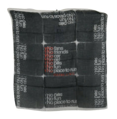 Costume National Dark Gray Wool Foulard Branded Scarf - Scarves & Shawls
