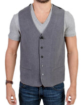 Costume National Gray cotton blend casual vest - IT48 | M - Vests
