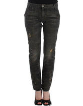 Costume National Gray distressed jeans - W26 - Jeans