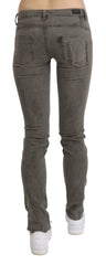Costume National Gray Low Waist Skinny Denim Cotton Jeans - Jeans