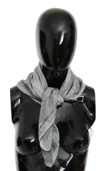 Costume National Gray Silk Shawl Foulard Wrap Scarf - Scarves & Shawls