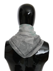 Costume National Gray Silk Shawl Foulard Wrap Scarf - Scarves & Shawls