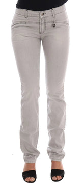 Costume National Gray Wash Cotton Slim Jeans - W26 - Jeans