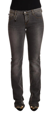 Costume National Gray Washed Low Waist Straight Denim Jeans - W28 - Jeans