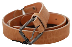 Costume National Light Brown Genuine Leather Belt - 100 cm / 40 Inches - Belts