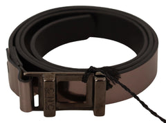 Costume National Pink Metallic Leather Buckle Belt - 85 cm / 34 Inches - Belts