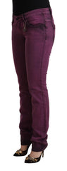 Costume National Purple Cotton Stretch Slim Fit Denim Jeans - Jeans