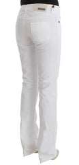 Costume National White Cotton Slim Fit Denim Bootcut Jeans - Jeans