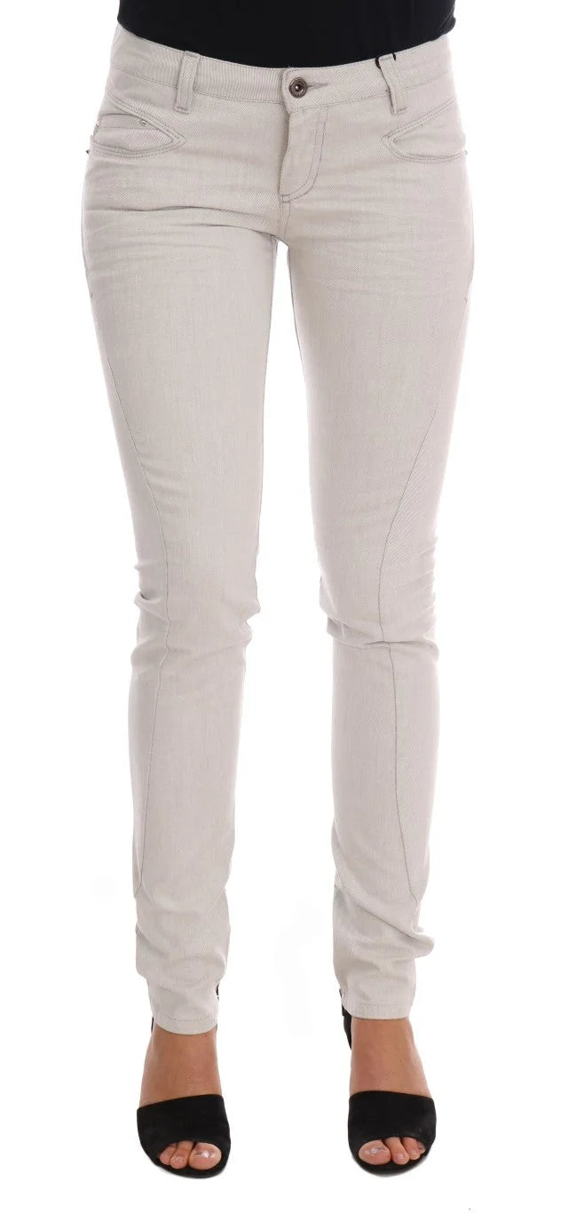 Costume National White Cotton Stretch Slim Jeans - W26 - Jeans