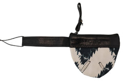 Costume National White Genuine Leather Coin Purse Strap Wallet - Coin Purses