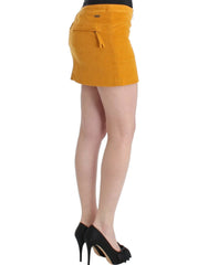 Costume National Yellow corduroy mini skirt - IT40|S - Skirts