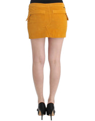 Costume National Yellow corduroy mini skirt - IT40|S - Skirts