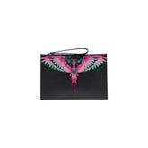 County of Milan Black Polyethylene Clutch Bag