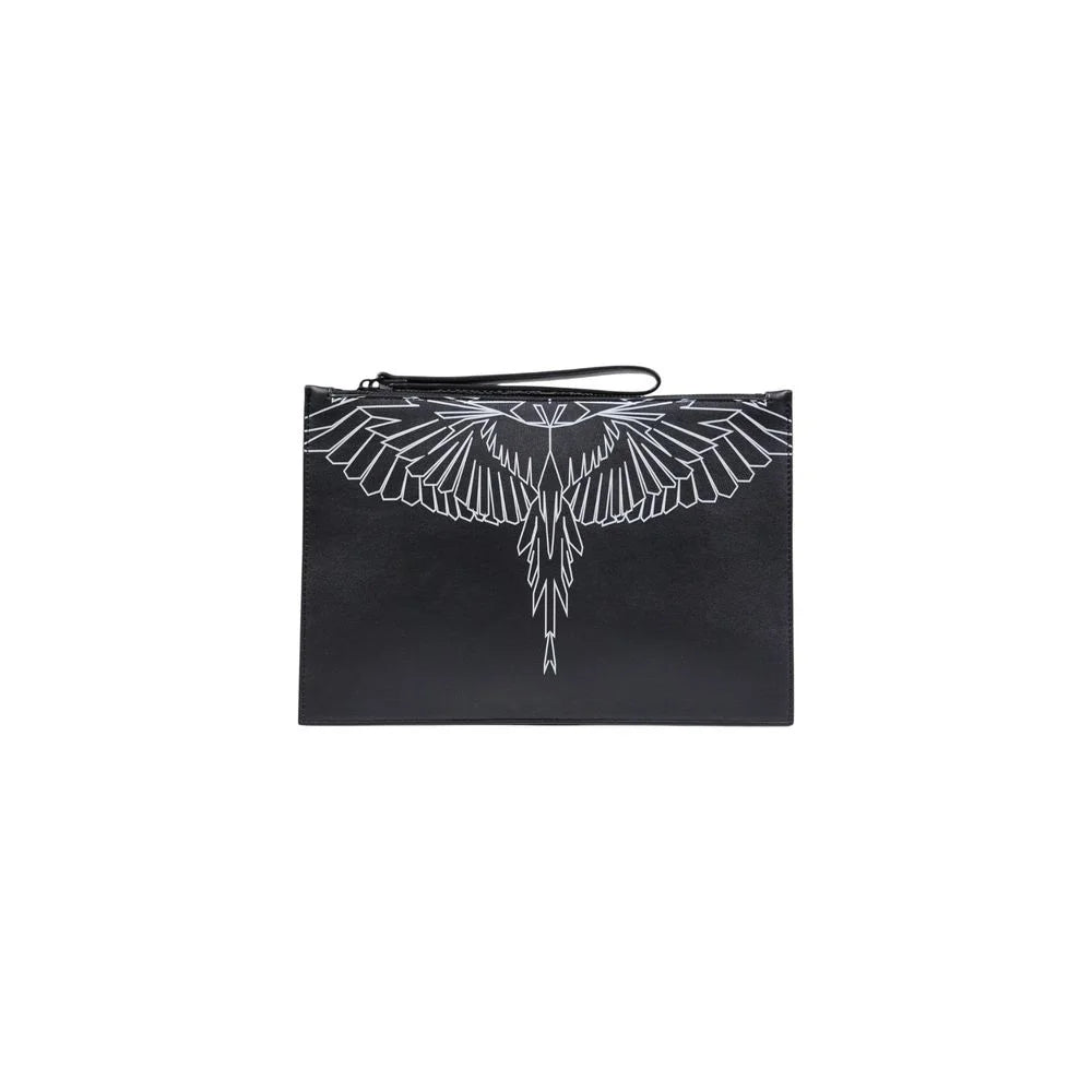 County of Milan Black Polyethylene Clutch Bag