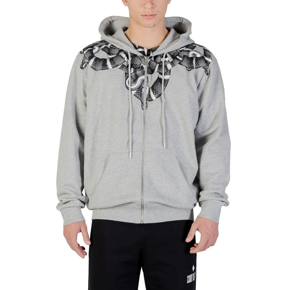 County of Milan Gray Cotton Hoodie - Hoodies