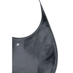 Courrèges Black Calf Leather Bos Taurus Shoulder Bag