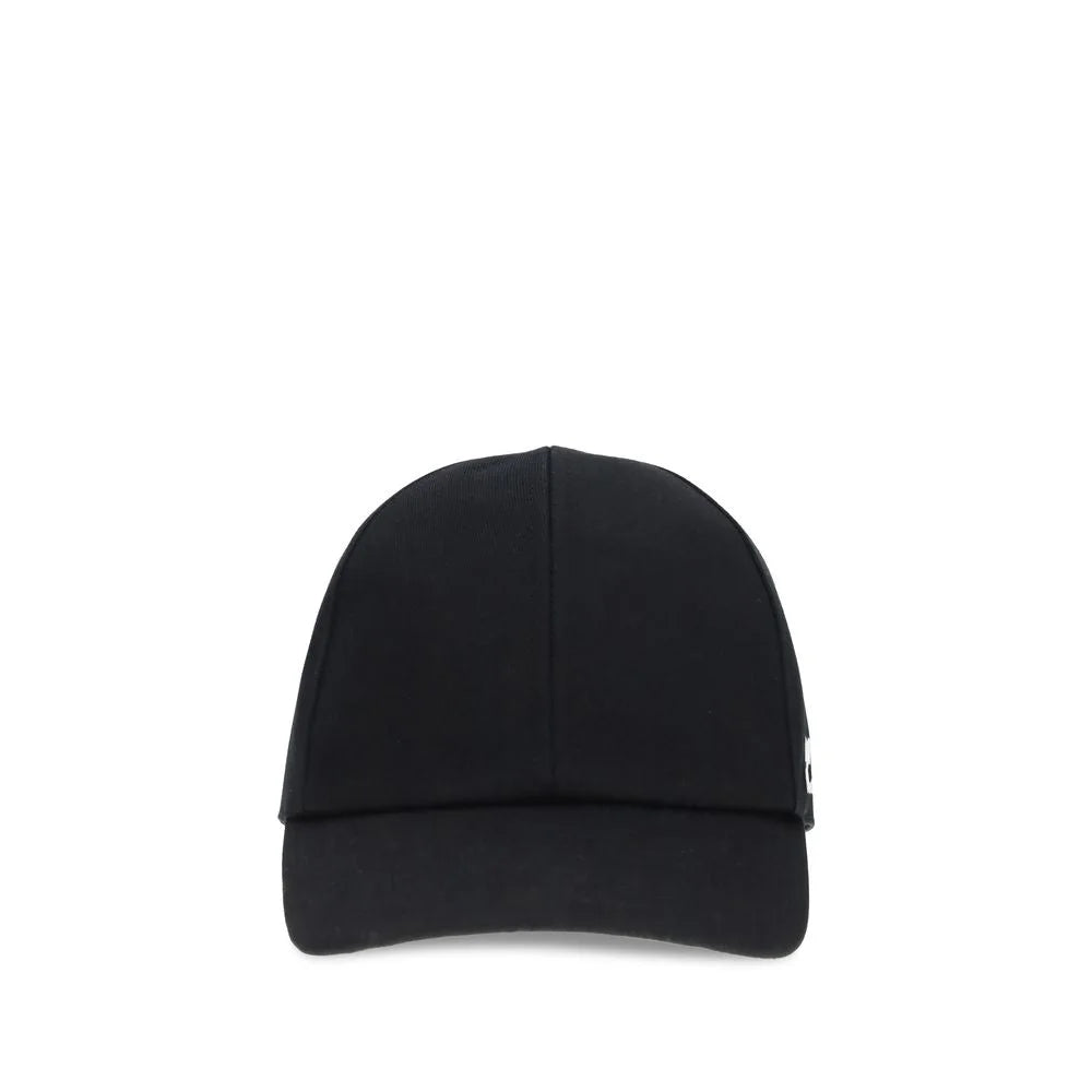Courrèges Black Cotton Cap (Baseball Hat) - M