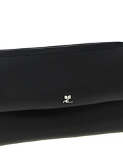 Courrèges Black Cowhide Clutch Bag
