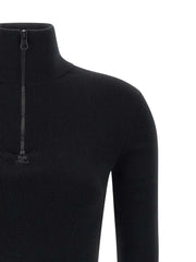 Courrèges Black Merino Wool Short Dress - XS