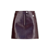 Courrèges Bordeaux Cotton Mini Skirt - IT36 | XS