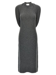 Courrèges Gray Wool Midi Dress