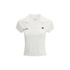 Courrèges White Cotton Polo Shirt
