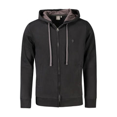 Coveri Moving Black Cotton Men Sweater - XXL