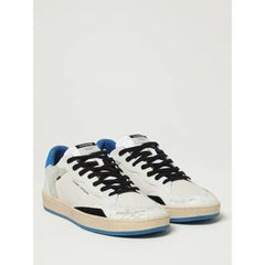 Crime London White Leather Low Top Sneakers - EU43/US10 - Sneakers