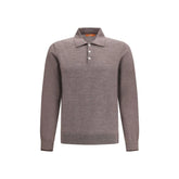 Cruna Knitted Long Sleeved Polo Shirt - Sweaters