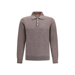 Cruna Knitted Long Sleeved Polo Shirt - Sweaters