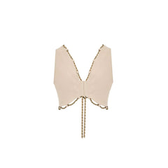 Cult Gaia Beige Cotton Waistcoat - M