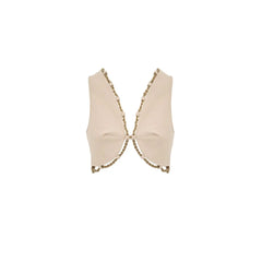 Cult Gaia Beige Cotton Waistcoat - M