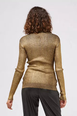 Custo Barcelona Gold Wool Women Sweater - Sweaters